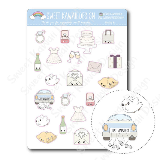 Kawaii Wedding Mix Stickers