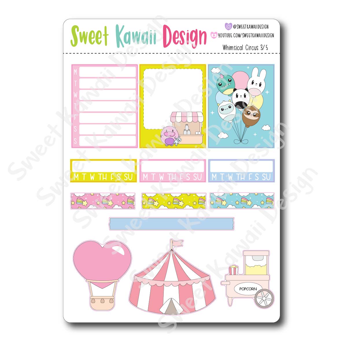 Weekly Kit  - Whimsical Circus HORIZONTAL