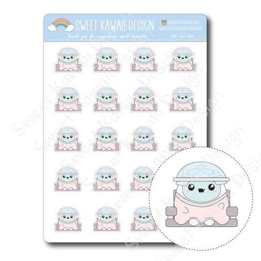 Kawaii Yeti  Stickers - Hair Salon