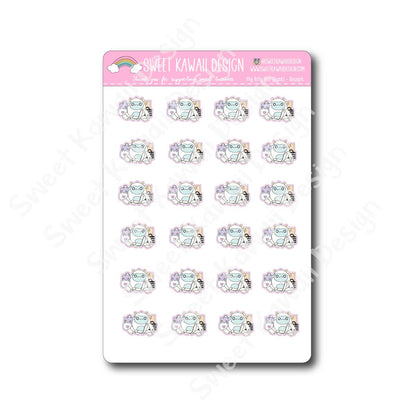 Kawaii Yeti  Stickers - Receipts