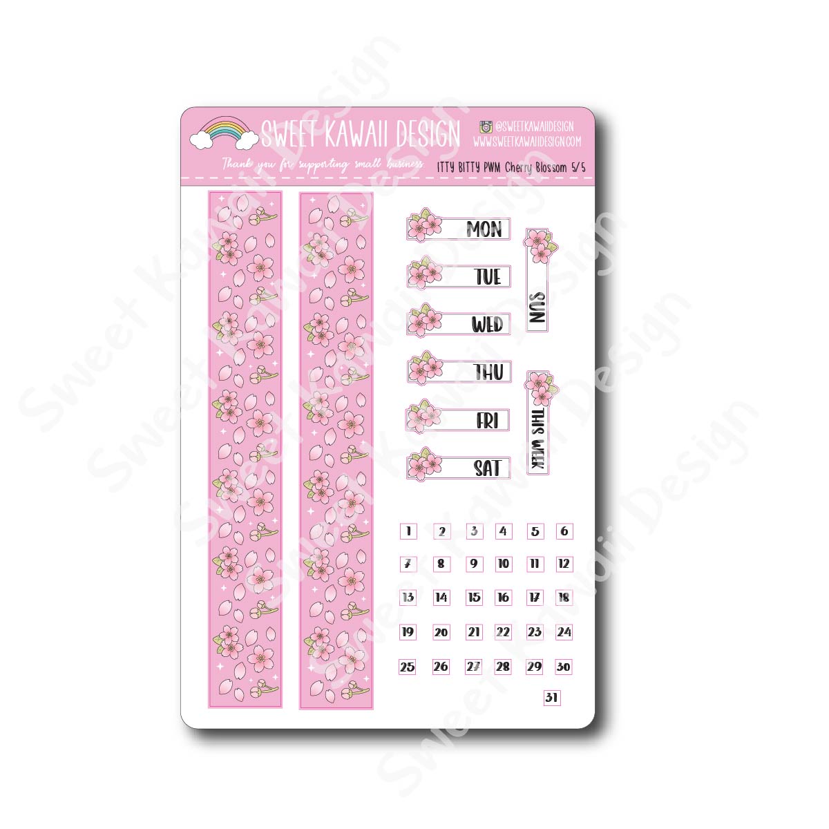 Weekly Kit  - Cherry Blossom 23 ITTY BITTY