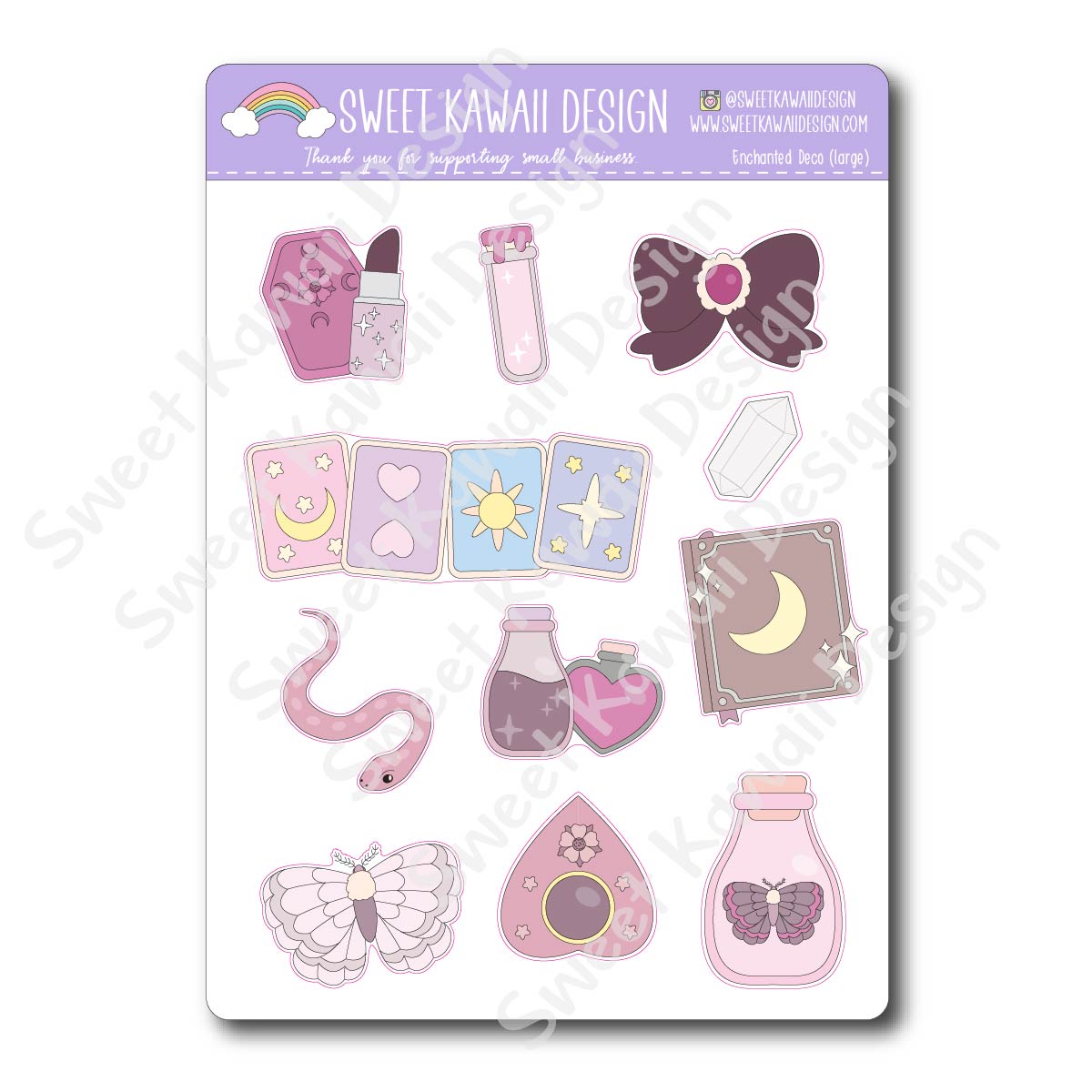 Kawaii Enchanted Deco (Large) Stickers