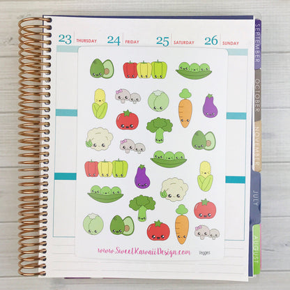 Kawaii Vegetable Stickers