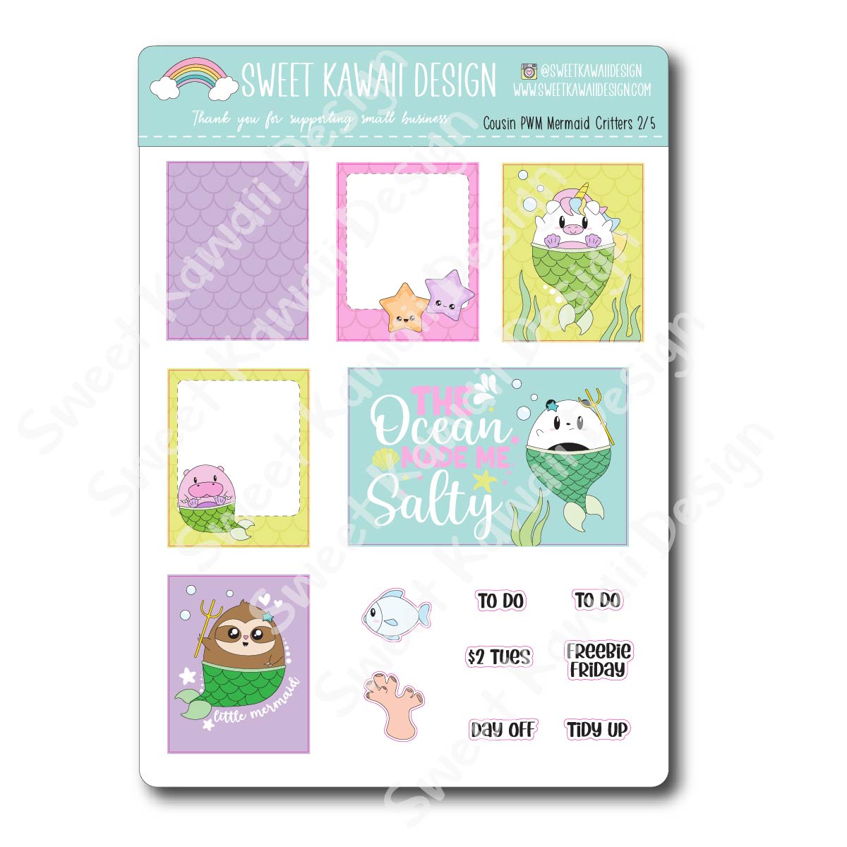 Weekly Kit  - Mermaid Critters COUSIN