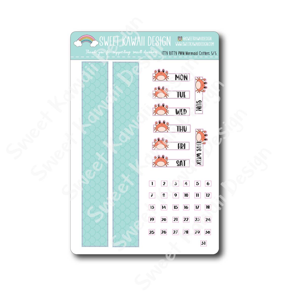 Weekly Kit  - Mermaid Critters ITTY BITTY