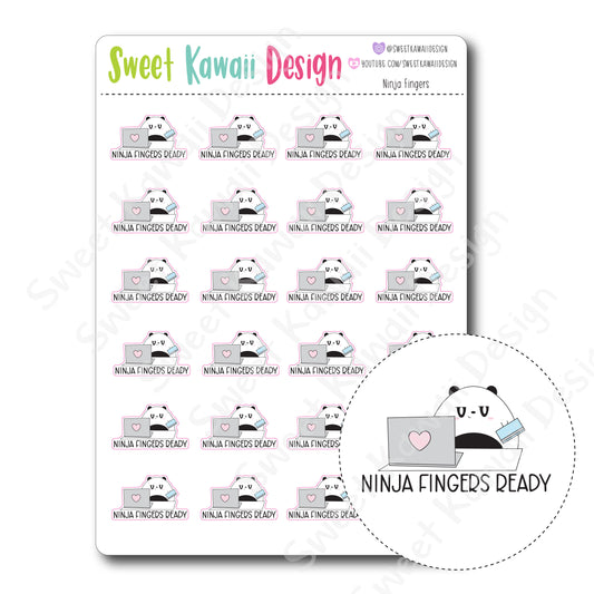 Kawaii Ninja Finger Stickers