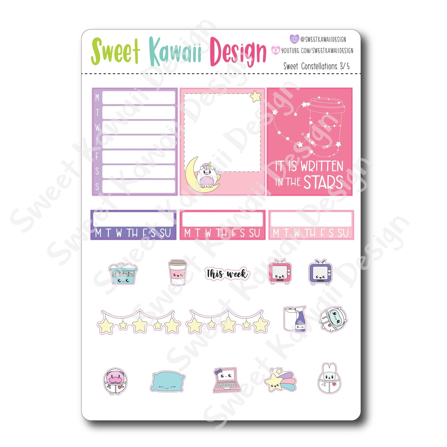 Weekly Kit  - Sweet Constellations HORIZONTAL