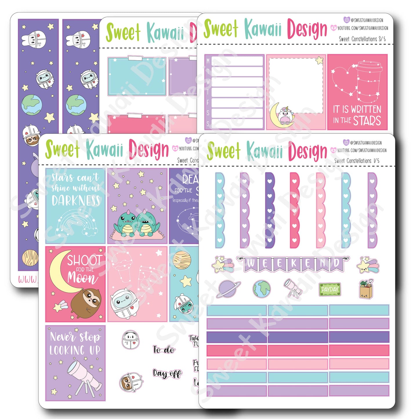 Weekly Kit  - Sweet Constellations HORIZONTAL