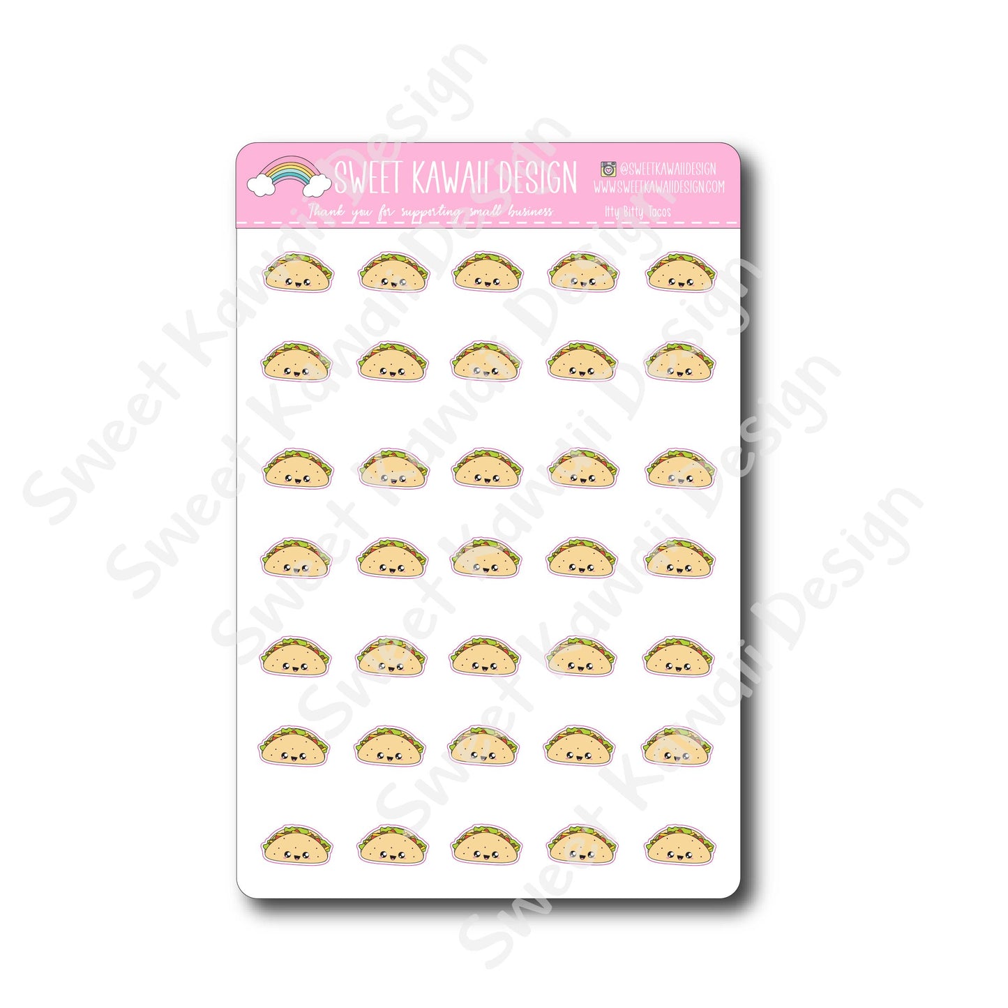 Kawaii Taco Stickers