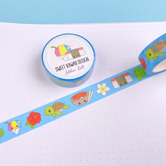 Kawaii Aloha Roll Washi Tape 15mm x 10m